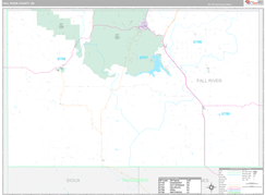 Fall River County, SD Digital Map Premium Style